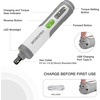 image:imageWORKPRO 4V Electric Screwdriver Rechargeable Cordless Screwdriver Set with 35 Bits Extension Rod USB Charging Cable in Carrying Case LED Light White Gray