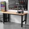 image:imageWORKPRO 96 Adjustable Workbench Power Outlet amp Pegboard 4000LBS Capacity4FT workbench