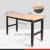 image:imageWORKPRO 96 Adjustable Workbench Power Outlet amp Pegboard 4000LBS Capacity4FT workbench
