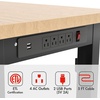 image:imageWORKPRO 96 Adjustable Workbench Power Outlet amp Pegboard 4000LBS Capacity4FT workbench