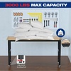 image:imageWORKPRO 96 Adjustable Workbench Power Outlet amp Pegboard 4000LBS Capacity6FT workbench