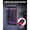 image:imageWORKPRO 8Piece Magnetic Socket amp Screwdriver Organizer QuickRelease Rail6pc Socket Rail  2pc Screwdriver Rail
