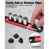 image:imageWORKPRO 8Piece Magnetic Socket amp Screwdriver Organizer QuickRelease Rail6pc Socket Rail  2pc Screwdriver Rail