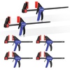 image:imageWORKPRO Mini Bar Clamps for Woodworking 6PC OneHanded SpreaderBar Clamp 6Inch 4 LightDuty QuickChange Wood Clamps Set and 6Inch 2 Mini F Clamp 150 lbsamp50 lbsBlue