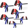 image:imageWORKPRO Mini Bar Clamps for Woodworking 6PC OneHanded SpreaderBar Clamp 6Inch 4 LightDuty QuickChange Wood Clamps Set and 6Inch 2 Mini F Clamp 150 lbsamp50 lbsBlue