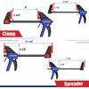 image:imageWORKPRO Mini Bar Clamps for Woodworking 6PC OneHanded SpreaderBar Clamp 6Inch 4 LightDuty QuickChange Wood Clamps Set and 6Inch 2 Mini F Clamp 150 lbsamp50 lbsBlue