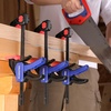 image:imageWORKPRO Mini Bar Clamps for Woodworking 6PC OneHanded SpreaderBar Clamp 6Inch 4 LightDuty QuickChange Wood Clamps Set and 6Inch 2 Mini F Clamp 150 lbsamp50 lbsBlue