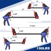 image:imageWORKPRO Mini Bar Clamps for Woodworking 6PC OneHanded SpreaderBar Clamp 6Inch 4 LightDuty QuickChange Wood Clamps Set and 6Inch 2 Mini F Clamp 150 lbsamp50 lbsBlue
