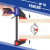 image:imageWORKPRO Mini Bar Clamps for Woodworking 6PC OneHanded SpreaderBar Clamp 6Inch 4 LightDuty QuickChange Wood Clamps Set and 6Inch 2 Mini F Clamp 150 lbsamp50 lbsBlue