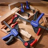 image:imageWORKPRO Mini Bar Clamps for Woodworking 6PC OneHanded SpreaderBar Clamp 6Inch 4 LightDuty QuickChange Wood Clamps Set and 6Inch 2 Mini F Clamp 150 lbsamp50 lbsBlue