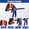 image:imageWORKPRO Mini Bar Clamps for Woodworking 6PC OneHanded SpreaderBar Clamp 6Inch 4 LightDuty QuickChange Wood Clamps Set and 6Inch 2 Mini F Clamp 150 lbsamp50 lbsBlue