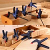 image:imageWORKPRO Mini Bar Clamps for Woodworking 6PC OneHanded SpreaderBar Clamp 6Inch 4 LightDuty QuickChange Wood Clamps Set and 6Inch 2 Mini F Clamp 150 lbsamp50 lbsBlue