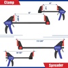 image:imageWORKPRO Mini Bar Clamps for Woodworking 6PC OneHanded SpreaderBar Clamp 6Inch 4 LightDuty QuickChange Wood Clamps Set and 6Inch 2 Mini F Clamp 150 lbsamp50 lbsBlue