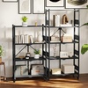image:imageWORKPRO 4Tier Folding Shelf NoAssembly Metal Storage Rack with Wheels 600 lbs Capacity with Leveling Feet Collapsible Shelving Unit for Kitchen Pantry Closet amp Craft Shows  PinkBlack