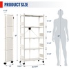 image:imageWORKPRO 4Tier Folding Shelf NoAssembly Metal Storage Rack with Wheels 600 lbs Capacity with Leveling Feet Collapsible Shelving Unit for Kitchen Pantry Closet amp Craft Shows  PinkWhite