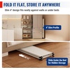 image:imageWORKPRO 4Tier Folding Shelf NoAssembly Metal Storage Rack with Wheels 600 lbs Capacity with Leveling Feet Collapsible Shelving Unit for Kitchen Pantry Closet amp Craft Shows  PinkWhite
