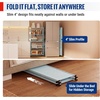 image:imageWORKPRO 4Tier Folding Shelf NoAssembly Metal Storage Rack with Wheels 600 lbs Capacity with Leveling Feet Collapsible Shelving Unit for Kitchen Pantry Closet amp Craft Shows  PinkMacaron Blue