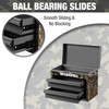 image:imageWORKPRO Metal Mini Tool Box with 2 Drawers and Top StorageGreen Camo