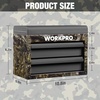 image:imageWORKPRO Metal Mini Tool Box with 2 Drawers and Top StorageGreen Camo