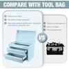 image:imageWORKPRO Metal Mini Tool Box with 2 Drawers and Top StorageMacaron Blue