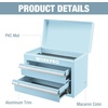 image:imageWORKPRO Metal Mini Tool Box with 2 Drawers and Top StorageMacaron Blue