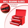 image:imageWORKPRO Metal Mini Tool Box with 2 Drawers and Top StorageRed