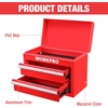 image:imageWORKPRO Metal Mini Tool Box with 2 Drawers and Top StorageRed