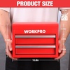 image:imageWORKPRO Metal Mini Tool Box with 2 Drawers and Top StorageRed