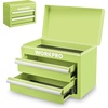 image:imageWORKPRO Metal Mini Tool Box with 2 Drawers and Top StorageMacaron Green