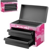 image:imageWORKPRO Metal Mini Tool Box with 2 Drawers and Top StoragePink Camo