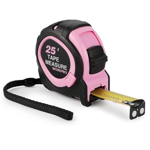 image:imageWORKPRO 16FT Tape Measure with Fractions 3 Brakes Retractable Measuring Tape Compact Measurement Tape with Magnetic Hook Nylon Coating Blade Accuracy 132 Pink25FT
