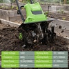 image:imageWORKPRO Corded Electric Garden Tiller amp Cultivator 16 Tilling Width amp 87 Depth 125A Corded Rototiller 6 Steel Tines 4Position Adjustable Wheels for Garden Lawn amp Flower Beds
