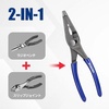 image:imageWORKPRO Long Nose Slip Joint Pliers 8 Needle Nose Pliers with Comfortable Grip Handles 3Zone Serrated Jaw Forged from Premium CRV Steel for Clamping Tightening and Loosening