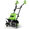image:imageWORKPRO Corded Electric Garden Tiller amp Cultivator 16 Tilling Width amp 87 Depth 125A Corded Rototiller 6 Steel Tines 4Position Adjustable Wheels for Garden Lawn amp Flower Beds