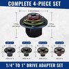 image:imageWORKPRO 4Piece Low Profile Impact Socket Adapter Set and 12 Drive 17mm Lug Nut Impact Duty Socket