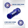 image:imageWORKPRO 4Piece Low Profile Impact Socket Adapter Set and 12 Drive 17mm Lug Nut Impact Duty Socket
