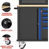 image:imageWORKPRO 52 x 20 Rolling Tool Chest with Pegboard 5Drawer amp 1DoorBlue  Black