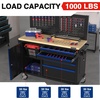 image:imageWORKPRO 52 x 20 Rolling Tool Chest with Pegboard 5Drawer amp 1DoorBlue  Black