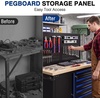 image:imageWORKPRO 52 x 20 Rolling Tool Chest with Pegboard 5Drawer amp 1DoorBlue  Black