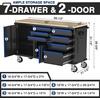 image:imageWORKPRO 52 x 20 Rolling Tool Chest with Pegboard 5Drawer amp 1DoorBlue  Black