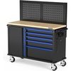 image:imageWORKPRO 52 x 20 Rolling Tool Chest with Pegboard 5Drawer amp 1DoorBlue  Black
