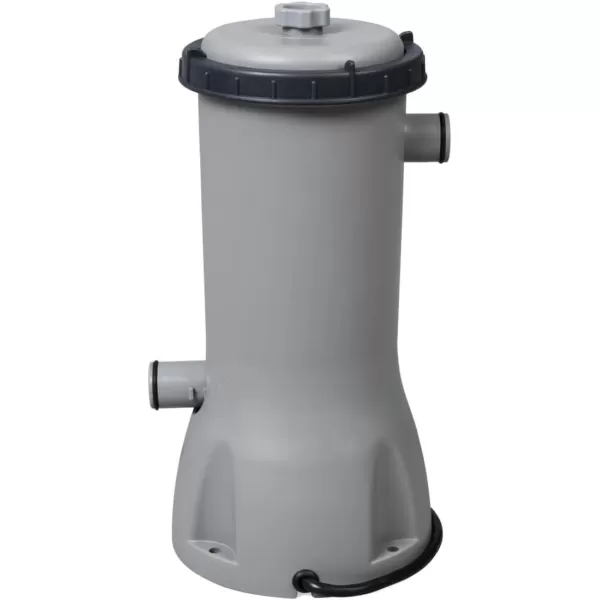 Bestway 58390E Flowclear 1500 GPH Filter Pump for 300 to 8,400 Gallon Above Ground Swimming Pool with Adaptors and Energy Saving Plug