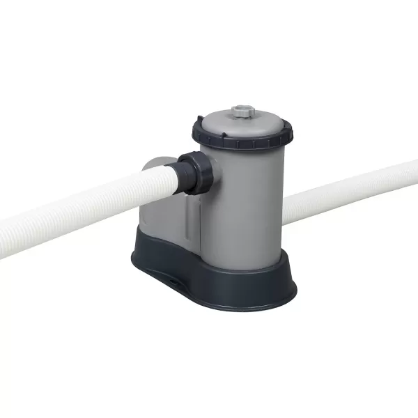 Bestway 58390E Flowclear 1500 GPH Filter Pump for 300 to 8,400 Gallon Above Ground Swimming Pool with Adaptors and Energy Saving Plug