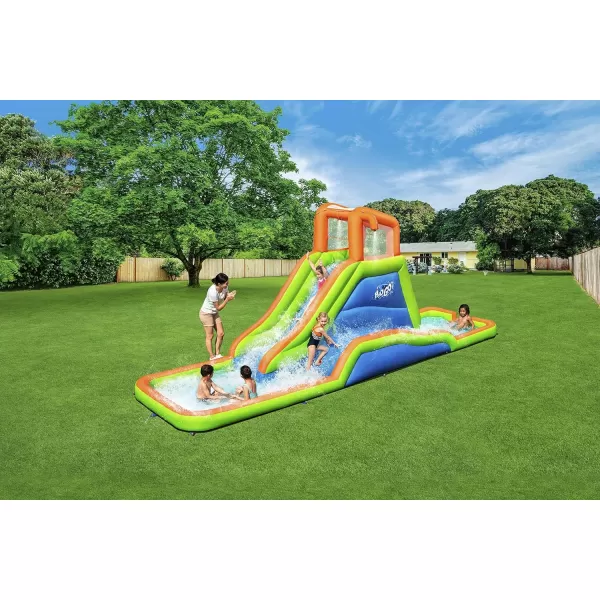 Bestway H2OGO! Canopy Cove Mega Outdoor Water Park | Features Water Slide, Shaded Canopy, Water Cannons, Climbing Wall | Great for Kids Ages +5