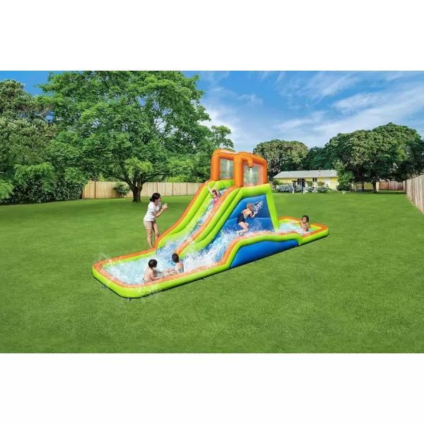 Bestway H2OGO! Canopy Cove Mega Outdoor Water Park | Features Water Slide, Shaded Canopy, Water Cannons, Climbing Wall | Great for Kids Ages +5