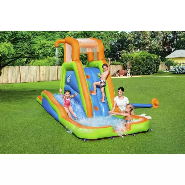 Bestway H2OGO! Canopy Cove Mega Outdoor Water Park | Features Water Slide, Shaded Canopy, Water Cannons, Climbing Wall | Great for Kids Ages +5