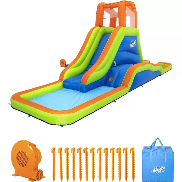 Bestway H2OGO! Canopy Cove Mega Outdoor Water Park | Features Water Slide, Shaded Canopy, Water Cannons, Climbing Wall | Great for Kids Ages +5