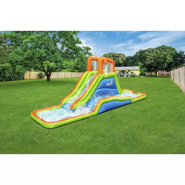 Bestway H2OGO! Canopy Cove Mega Outdoor Water Park | Features Water Slide, Shaded Canopy, Water Cannons, Climbing Wall | Great for Kids Ages +5