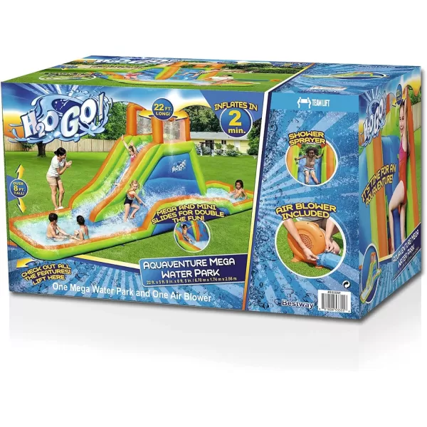 Bestway H2OGO! Canopy Cove Mega Outdoor Water Park | Features Water Slide, Shaded Canopy, Water Cannons, Climbing Wall | Great for Kids Ages +5