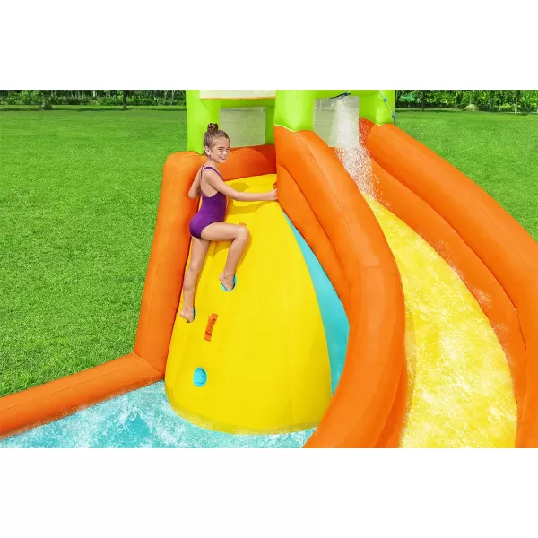 Bestway H2OGO! Canopy Cove Mega Outdoor Water Park | Features Water Slide, Shaded Canopy, Water Cannons, Climbing Wall | Great for Kids Ages +5